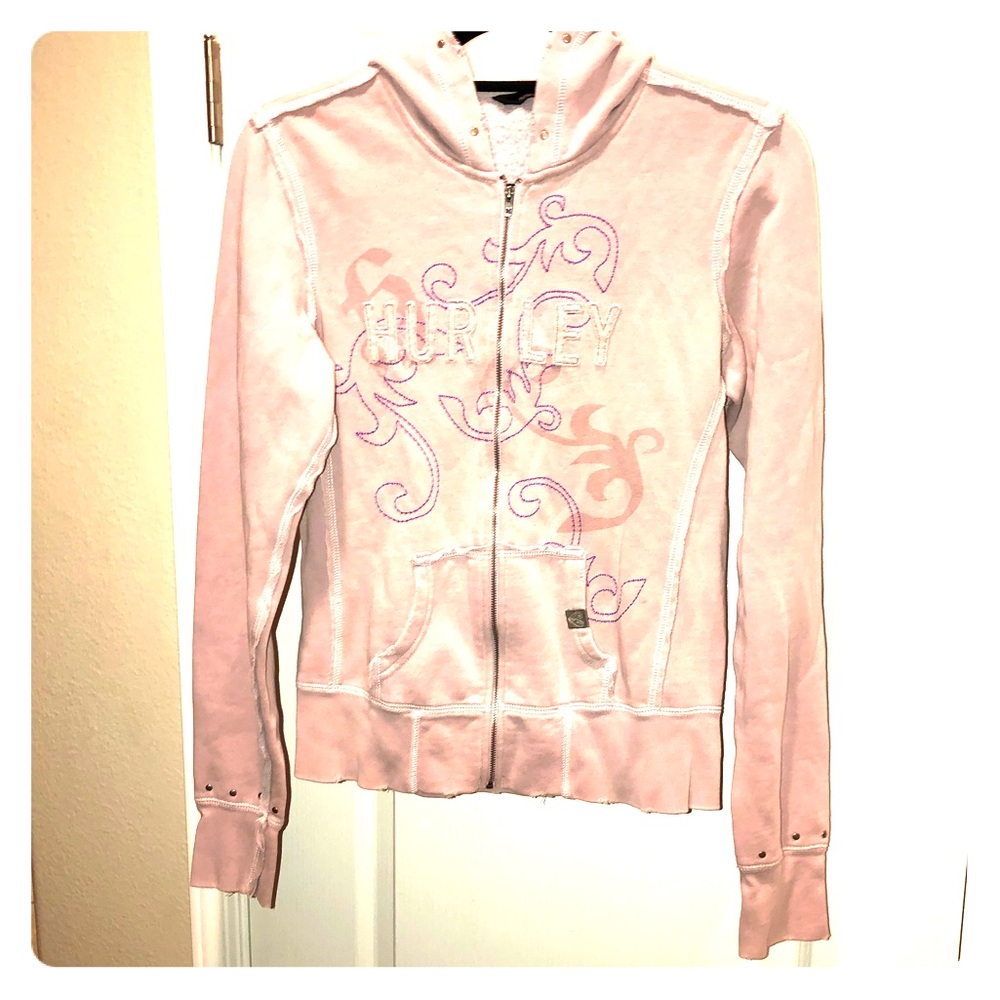HURLEY Vintage Blush Distressed Hoodie